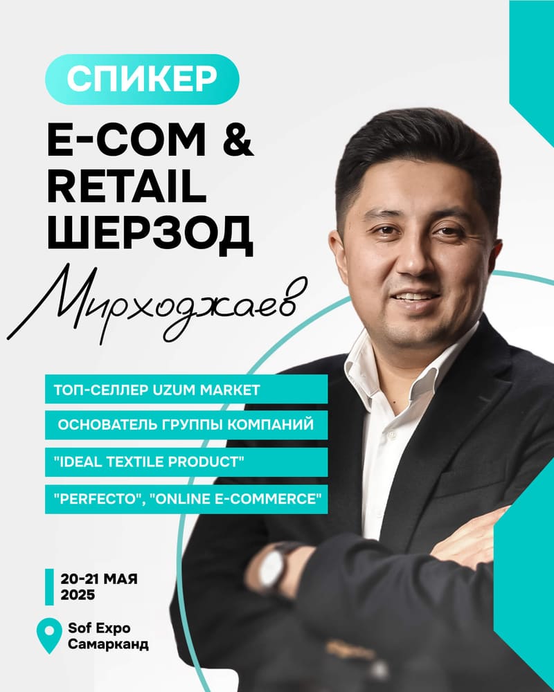 Sherzod Mirkhodjaev — Top Uzum Market seller, founder of Ideal Textile Product, Perfecto and Online E-commerce